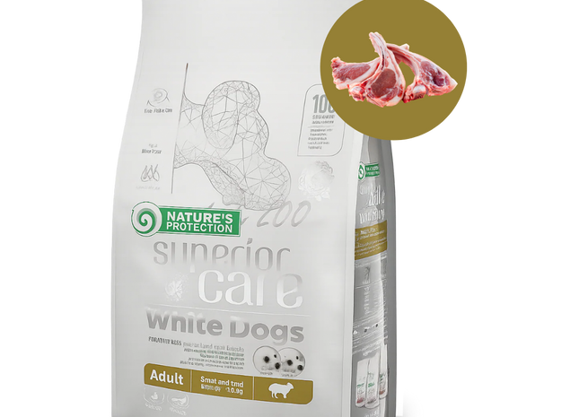 Briketi za belo dlako – Jagnjetina (mini & male pasme, odrasli psi)