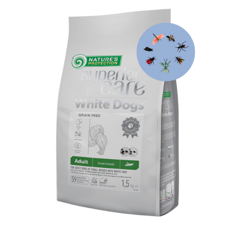 Briketi za belo dlako – Insekti (vse pasme, mladički & odrasli psi)