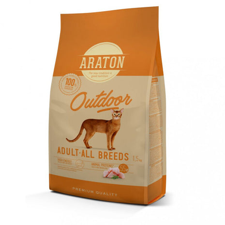 ARATON Outdoor Za odrasle zunanje mačke - Perutnina 1,5 kg