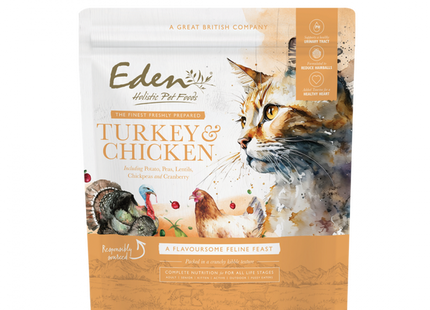 Eden Feline Feast Briketi za mačke - Puran & piščanec - 1,5 kg