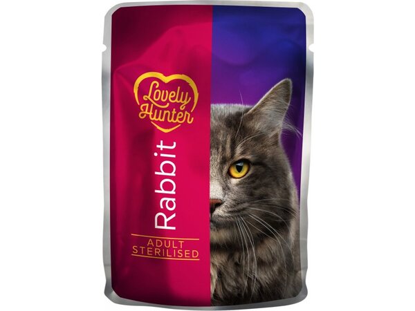 Lovely Hunter Adult Sterilised Za sterilizirane mačke - Zajec 85 g