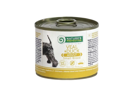 Mokra hrana za odrasle pse majhnih pasem - teletina in raca