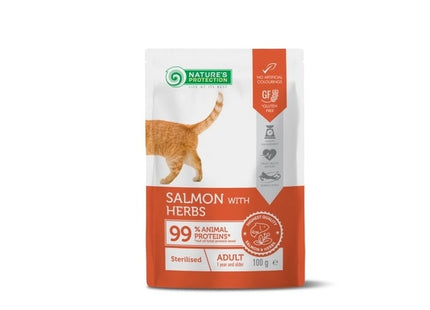 Nature's Protection Sterilised  - Losos in zelišča 100g