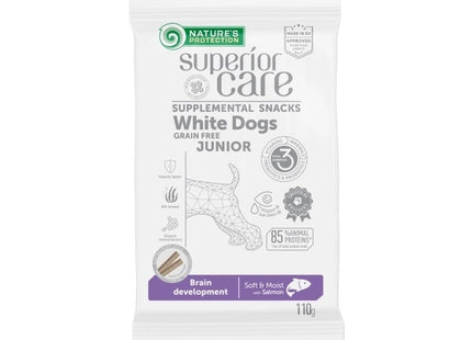 Priboljški za mlade bele pse za podporo možganom - losos